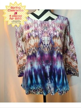 Women's Multicolor Patterned Top
